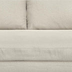 SIMPLIHOME Morrison 72-inch Wide Sofa in Cream White Woven-Blend Fabric, Handcrafted Mid-Century Modern Loveseat for Living Room or Family Room, Single Bench Cushion, Bolster Pillows