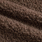 Pack of 2 Curly Teddy Wool Faux Fur Throw Pillow Covers Fuzzy Accent Soft Sherpa Pillowcases Sheepskin Fleece Decorative Cushion Case for Sofa Couch Living Room 24x24 Inch Chocolate
