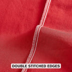 FUTEI Christmas Red Chenille Throw Pillow Covers 26x26 Inch Set of 2,Soft Striped & Diamond Textured Euro Pillow Shams,Modern Home Decor for Couch Living Room