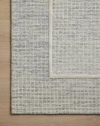 Loloi Chris Loves Julia Briggs Collection, Mist & Ivory, 3'-6" x 5'-6" Accent Rug – Minimal Gritted Design Area Rugs for Living Room Bedroom Entryway & Hallway No Shed High Traffic Home Decor Rug