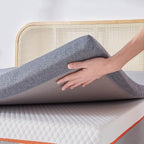 VECELO Gel Infused Memory Foam Mattress Topper Twin Size, 4 Inch Fresh Cooling Mattress Pad with Washable Cover for Twin Mattress, Pain Pressure Relieve Bed Topper, Breathable, Comfort