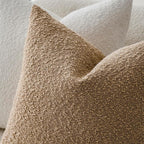 Foindtower Pack of 2 Textured Boucle Throw Pillow Covers Accent Solid Lumbar Pillow Cases Cozy Soft Decorative Couch Cushion Case for Chair Sofa Bedroom Living Room Home Decor, 12 x 20 Inch,Camel