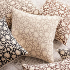 Foindtower Set of 2 Decorative Neutral Floral Throw Pillow Covers Accent Farmhouse Cushion Covers Boho Pillowcase for Couch Sofa Bedroom Living Room Home Decor,22×22 Inch,Light Orange Brown