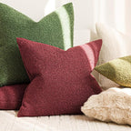 Foindtower Pack of 2, Decorative Textured Boucle Throw Pillow Covers Accent Solid Pillow Cases Cozy Soft Couch Cushion Case for Chair Sofa Bedroom Living Room Home Decor 22 x 22 Inch Hunter Green
