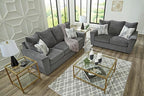 Signature Design by Ashley Stairatt Casual Loveseat with Flared Arms, Gray