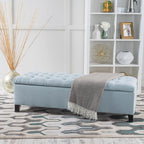 Christopher Knight Home Ottilie Fabric Storage Ottoman, Light Sky, Dimensions: 17.50 inches deep x 51.00 inches wide x 17.00 inches high.