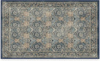 RUGGABLE x Morris & Co Washable Area Rug– Honeysuckle & Tulip Blue 3x5, Stain-Resistant, Non-Slip – Small Machine Washable Rugs for Living Room, Bedroom, Hallway, Entryway & Office–with Cushioned Pad