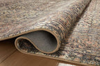 Loloi Amber Lewis Morgan Collection MOG-03 Denim/Multi 5'-0" x 7'-0" 38" Thick Area Rug feat. CloudPile, Neutral, Room Décor, Vintage Inspired, Livingroom, Bedroom, Dining Area