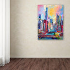 Canvas Wall Art - Richard Wallich 'Chicago 3' Wall Art for Living Room, Bedroom, or Office Décor by Trademark Fine Art