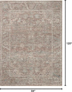 Loloi Magnolia Home by Joanna Gaines Millie Collection MIE-04 Brick/Fog 7'-10" x 10', .25" Pile Height, Area Rug