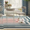 RUGGABLE x Jonathan Adler Washable Modern Area Rug – Op Art Teal 9x12, Stain-Resistant, Non-Slip – Large Machine Washable Rugs for Living Room, Bedroom, Hallway, Entryway & Office–with Standard Pad