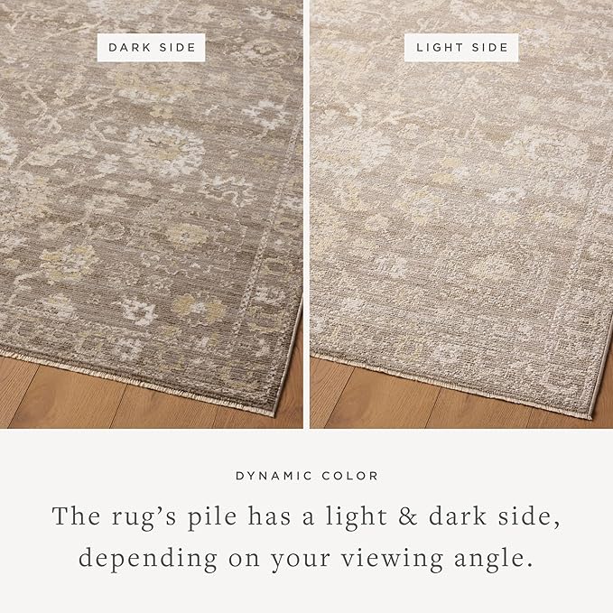 Loloi Magnolia Home by Joanna Gaines Pace Collection PAC-03 Taupe/Wheat 2'-3" x 3'-10" Accent Rug