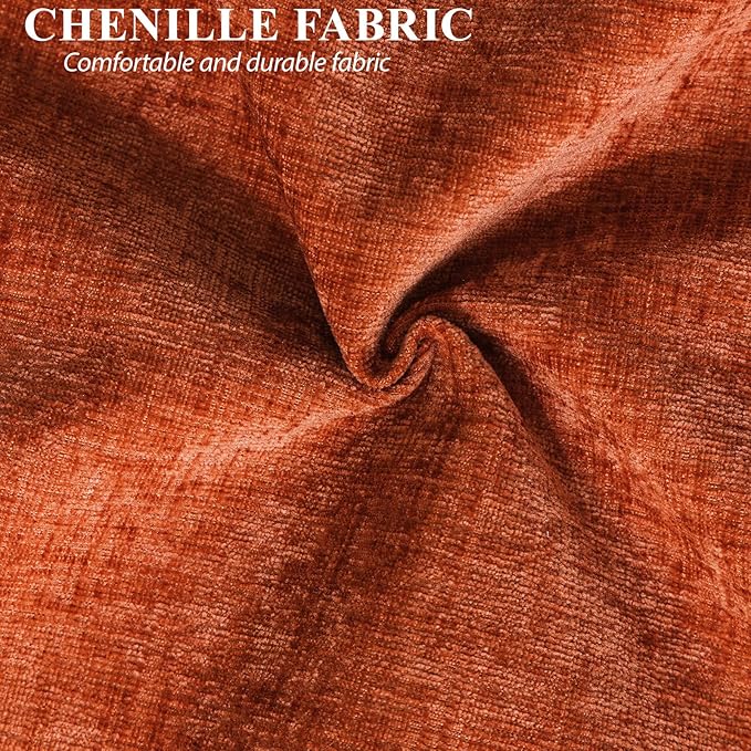 Oversized Accent Chair with Ottoman,All Seats Storage,Comfy Armchair,24.5'' Deep Seat,Upholstered Living Room Chairs,Reading Chair,Lounge Chair for Bedroom,Office,Chenille,Orange