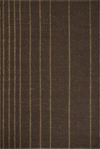 Loloi Leanne Ford Weatherstaff Collection WTS-01 Espresso/Natural 8'-6" x 11'-6" Area Rug Jute, Striped, Neutral, Living Room, Bedroom, Dining Room