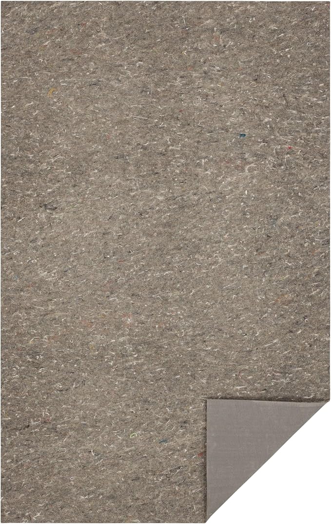 Mohawk Home 8' 2" x 11' 8" Non Slip Grip Rug Pad 3/8" Thick Dual Surface Felt Cushion + Rubber Gripper - Safe for All Floors