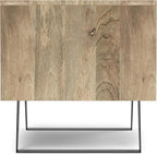 SIMPLIHOME Lowry Modern Industrial 22 inch Wide Metal End Side Table in Natural for The Living Room and Bedroom