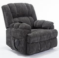 Power Lift Recliner Chair for Elderly, Oversized Chenille Electric Recliners Chairs for Living Room, Dual Motor 180° Lay Flat Recliner Big Sofa with Massage and Heating, Heavy-Duty, Grey