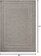 Loloi Amber Lewis Topanga Collection TOP-05 Natural/Teal 3'-11" x 5'-11" Indoor/Outdoor Accent Rug