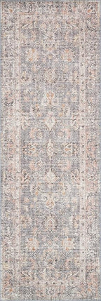 Loloi Skye Collection SKY-01 Grey/Apricot 6'-0" x 6'-0" Round Area Rug