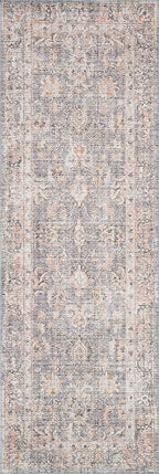 Loloi Skye Collection SKY-01 Grey/Apricot 8'-0" x 8'-0" Round Area Rug