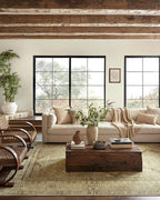 Loloi Magnolia Home by Joanna Gaines Sinclair Collection SIN-02 Khaki/Tobacco 2'-3" x 3'-9", .25" Pile Height, Machine Washable, Accent Rug