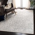 SAFAVIEH Evoke Collection 4' x 6' Ivory/Grey EVK256F Oriental Distressed Non-Shedding Living Room Bedroom Accent Rug