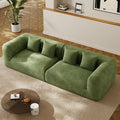 120'' Oversized Sectional Couches for Living Room Boneless Modular Sectional Sofa Plush Chenille Cloud Modular Couch Modern Sectionals with Deep Seat, No Assembly Required, 4 Seater, Green
