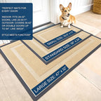 OLANLY Front Door Mat Indoor Outdoor Entrance, Waterproof All-Season, All-Weather Doormat, Sturdy Natural Rubber, Fade Resistant, Low Profile, Easy Clean Patio Porch Entryway Mat, 36x24, Beige
