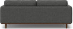 SIMPLIHOME Morrison Mid-Century Modern 89 inch Wide Sofa with Ottoman Set in Charcoal Grey Tightly Woven Performance Fabric for the Living Room and Family Room