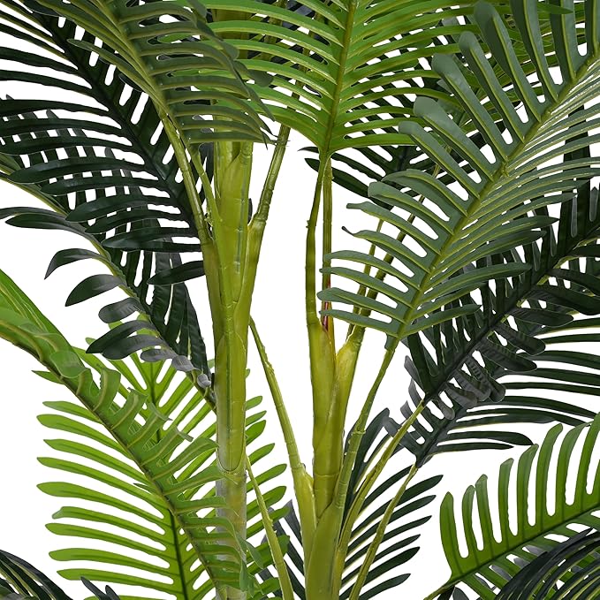 Christopher Knight Home Alene Set of 2 78.5''H Artificial Tree Indoor, Artificial Palm Tree with Nursery Pot, Tropical Style Faux Tree with Black Plastic Pot, Artificial Plant for Home Decor, Green