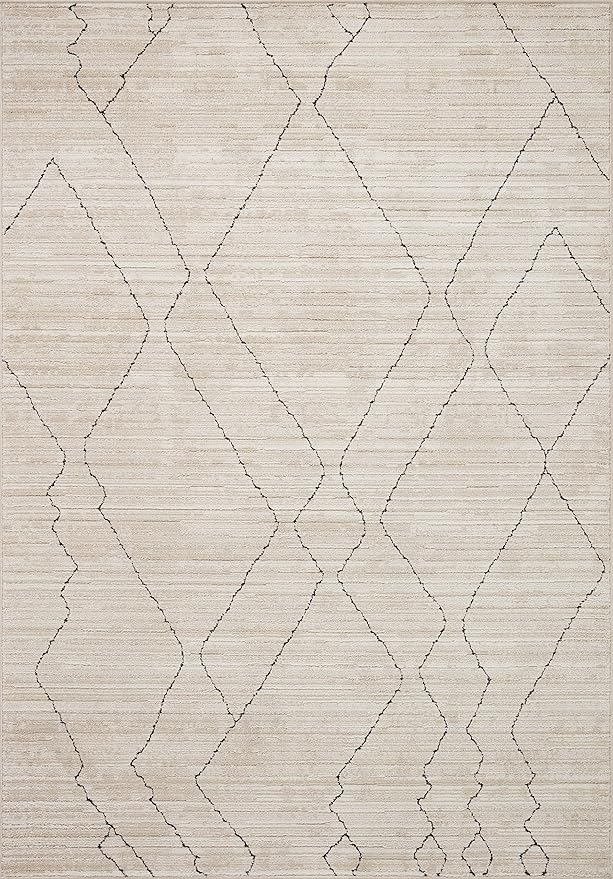 Loloi Darby Collection DAR-03 Sand/Charcoal 5'-3" x 7'-6" Area Rug