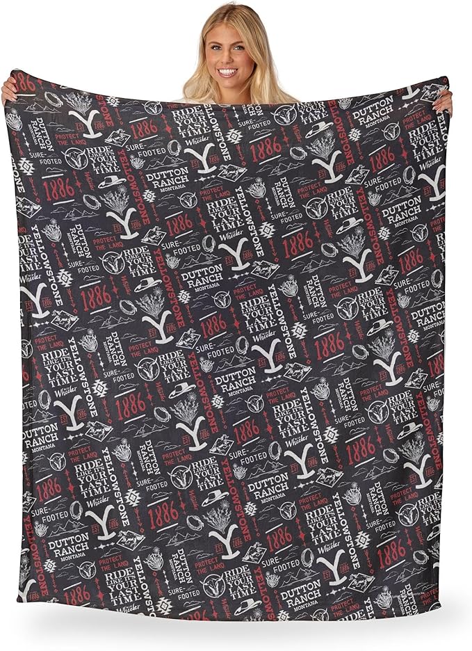 Northwest Yellowstone Silk Touch Throw Blanket, 50" x 60", Holiday Ride