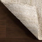 nuLOOM Oval 4x6 Rigo Jute Hand Woven Area Rug, Off White, Solid Farmhouse Design, Natural Fiber, For Bedroom, Living Room, Dining Room, Hallway, Office, Kitchen, Entryway