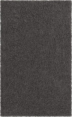 Unique Loom Solid Shag Collection Area Rug (5' 1" x 8' Rectangle Graphite Gray)