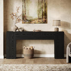 Tribesigns 71-Inch Long Console Table for Entryway, Farmhouse Sofa Console Behind Couch, Entry Table for Hallway, Foyer, Living Room, Black