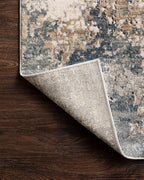 Loloi Teagan Collection TEA-06 Sand/Mist 9'-9" x 13'-6" Area Rug, Large, Soft Neutral Rug, High-Traffic for Living Room, Bedroom, Home Office, Dining Area