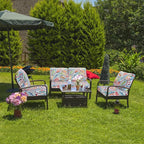 JMGBird Outdoor Chair Cushion Tufted Pillow, Deep Seat Outdoor Cushion Set 19"x19" Seat Cushions for Outdoor Furniture
