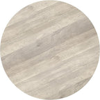 SIMPLIHOME Elmbrook Coffee Table - 34 inch Wide Solid Mango Wood Modern Industrial Round Drum Cocktail Table in White Wash, Sculptural Living Room Table with Low Profile Design, Assembled