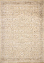 Loloi Chris Loves Julia Palma Collection PLM-10 Wheat/Bark 6'-3" x 9'-6" Fringe Area Rug Vintage Style Boho Living Room Bedroom Carpet