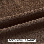 FUTEI Dark Brown Chenille Throw Pillow Covers 18x18 Inch Set of 2,Soft Striped & Diamond Textured Cushion Cases,Modern Home Decor for Couch Living Room
