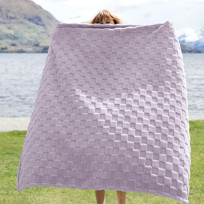 Bedsure GentleSoft Lavender Fog Twin XL Blanket for Bed - Super Soft Cozy Fleece Blankets for Women, Cute Throws for Girls, Dorm Room Essentials for Girls Teens Back to School, 66x90 Inches
