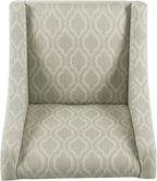 Homepop Home Decor | Upholstered Classic Swoop Arm Accent Chair | Accent Chairs for Living Room & Bedroom | Decorative Home Furniture,Tan Geometric