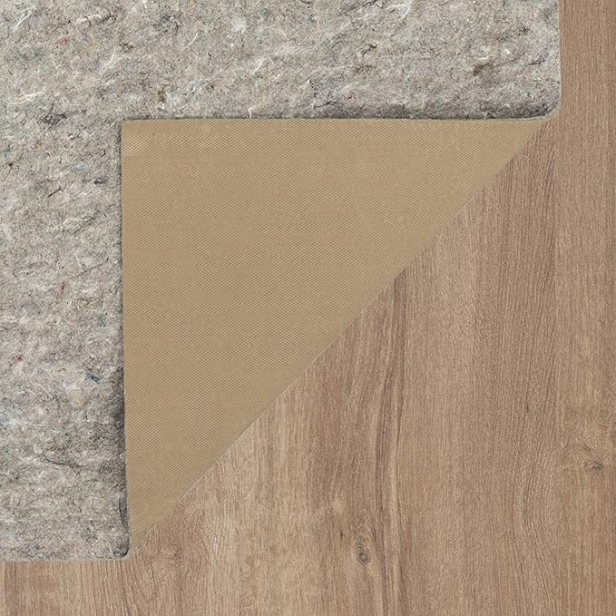 Mohawk Home 7' 6" Round Non Slip Rug Pad Gripper 3/8 Thick Dual Surface Felt + Rubber Gripper - Safe for All Floors