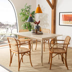 Safavieh Home Keiko White and Natural Cane Dining Chair