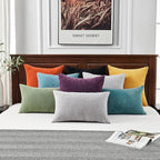 GAWAMAY Decorative Square Throw Pillow Covers 18"x18" Inch Set of 4, Super Soft Chenille Pillows Farmhouse Fall Pillowcase for Living Room Bedroom Sofa Couch Cushion Cover Burnt Orange 45x45cm