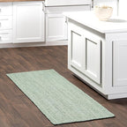 nuLOOM 2' 6" x 6' Rigo Jute Hand Woven Area Rug, Green, Solid Farmhouse Design, Natural Fiber, for Bedroom, Living Room, Dining Room, Hallway, Office, Kitchen, Entryway