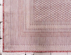 Unique Loom Outdoor Border Collection Area Rug - Soft Border (2' x 6' 1" Runner, Rust Red/ Ivory)