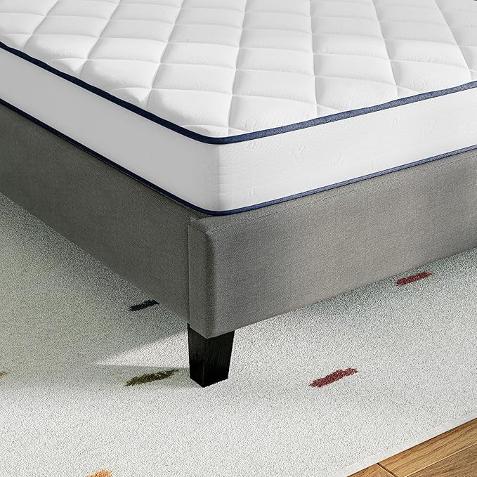 Novill 8 Inch Foam and Spring Hybrid Mattress, Twin Mattress in a Box, Medium Support, CertiPUR-US Certified Foam & Steel Coils, Durable Design, Guest and Youth Bedroom, Eco-Friendly Packaging