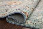 Loloi Margot Collection MAT-06 Denim/Multi 7'-6" x 9'-6" Area Rug feat. CloudPile, No-Shed Easy Clean Large Patterned Area Rug for Living Room, Bedroom, Dining Area