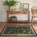 RUGGABLE x Morris & Co Washable Area Rug – Pomegranate Blue Green 4x6, Stain-Resistant, Non-Slip – Medium Machine Washable Rugs for Living Room, Bedroom, Hallway, Entryway & Office–with Standard Pad